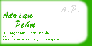 adrian pehm business card