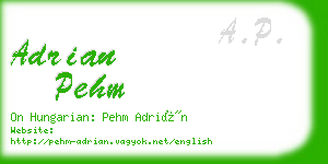 adrian pehm business card